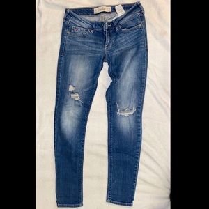 Hollister ripped faded skinny jeans